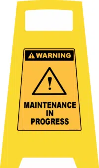 Maintenance In Progress Double Sided portable Sign PB66036
