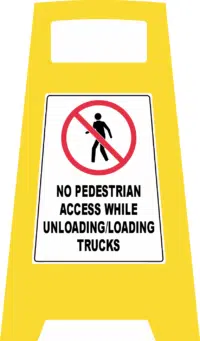No Pedestrian Access Double Sided portable Sign PB66037