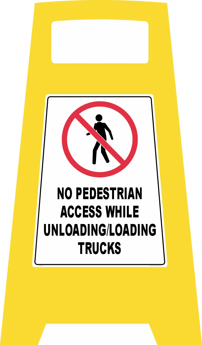 No Pedestrian Access Double Sided portable Sign  PB66037