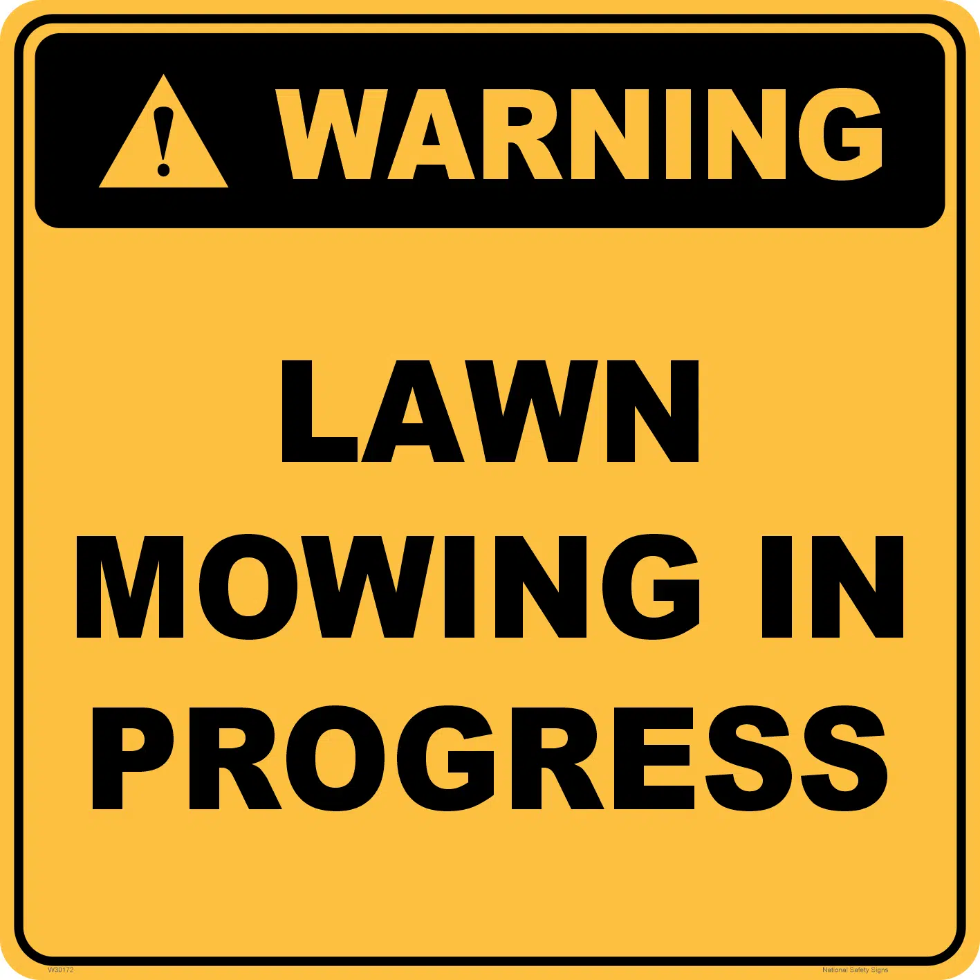 Warning Lawn Mowing in Progress sign and Stand Combo A40283 - Image 2