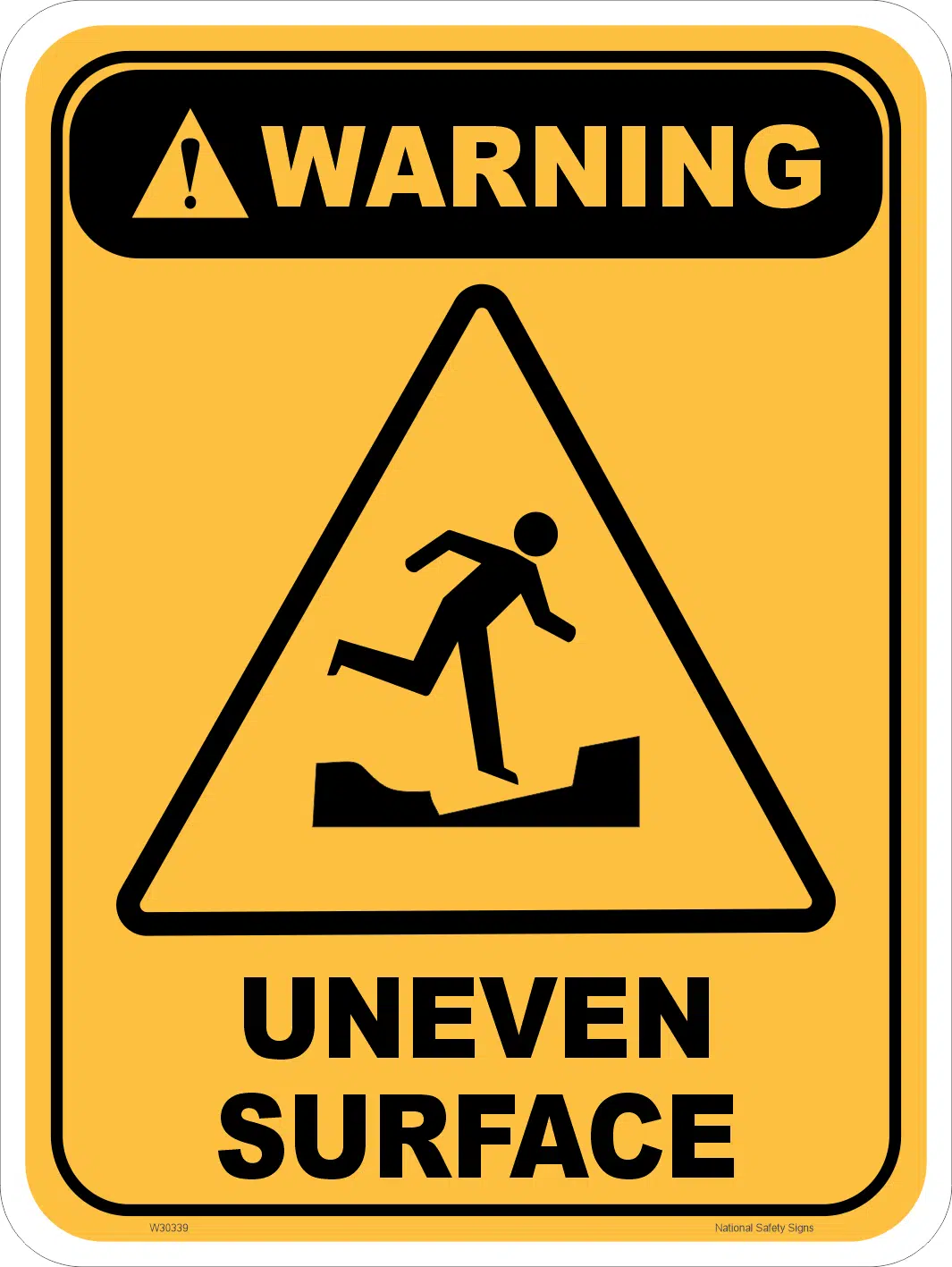 Uneven Surface Warning Sign      W30339