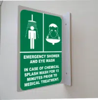 Emergency Shower and Eye Wash Projection Wall Sign      E12143