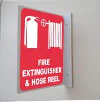Fire Extinguisher & Hose Reel Projection Wall Sign      F14143