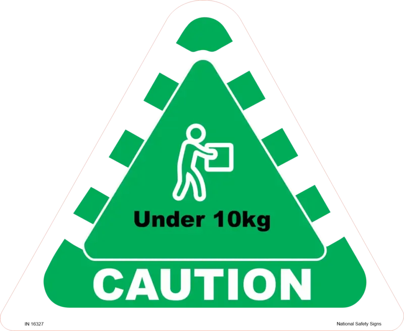 Caution Under 10kg - National Safety Signs - Australia