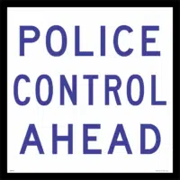 Multi Message Police Control Ahead Sign MM999 TC131L2