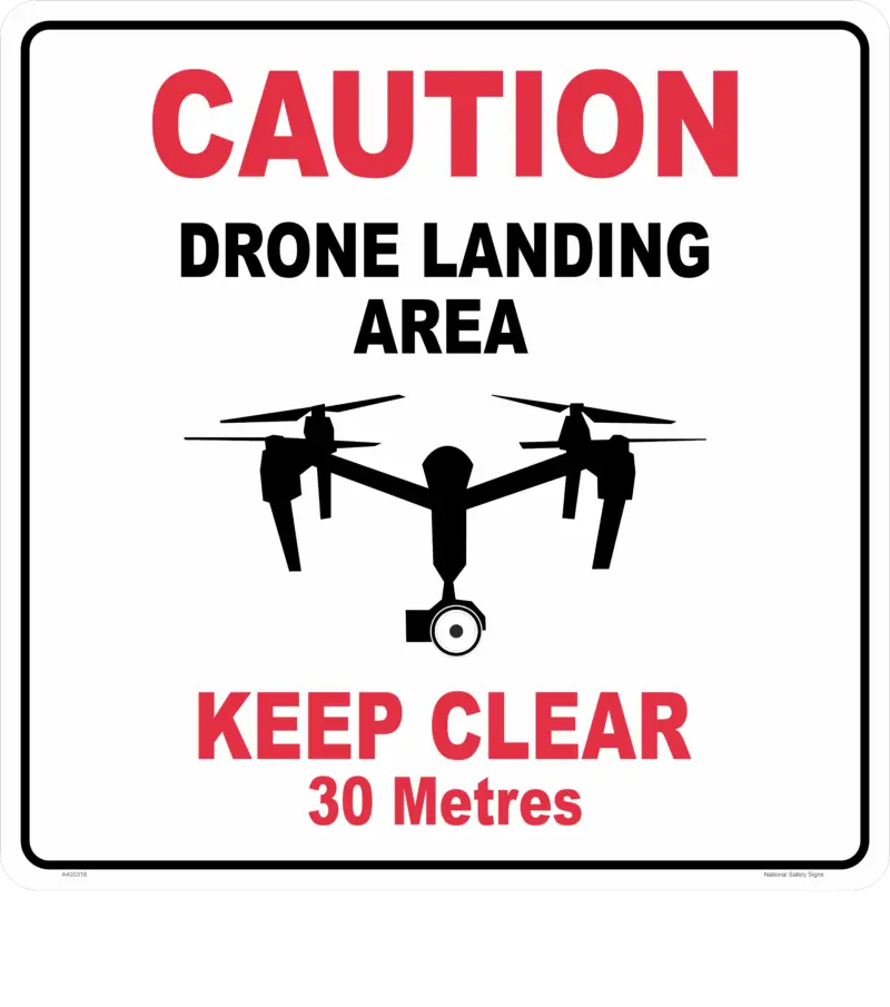Drone Landing area Sign and Stand Combo A400318 - Image 2