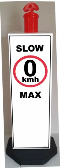 Slow Speed Bollard sign B3211