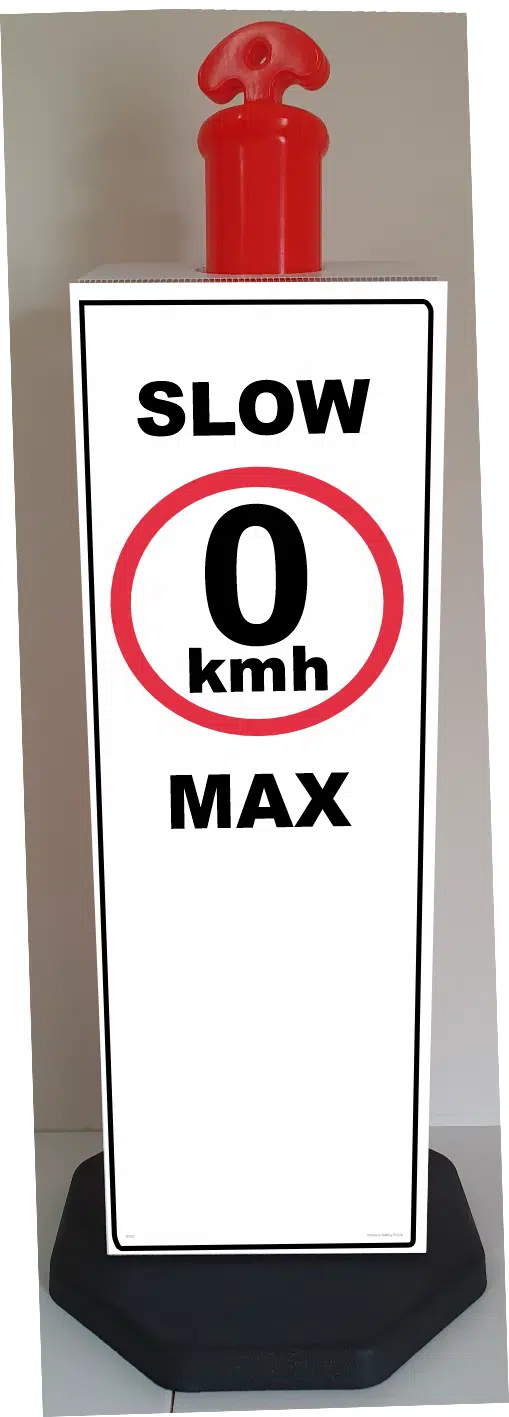 Slow Speed Bollard sign B3211