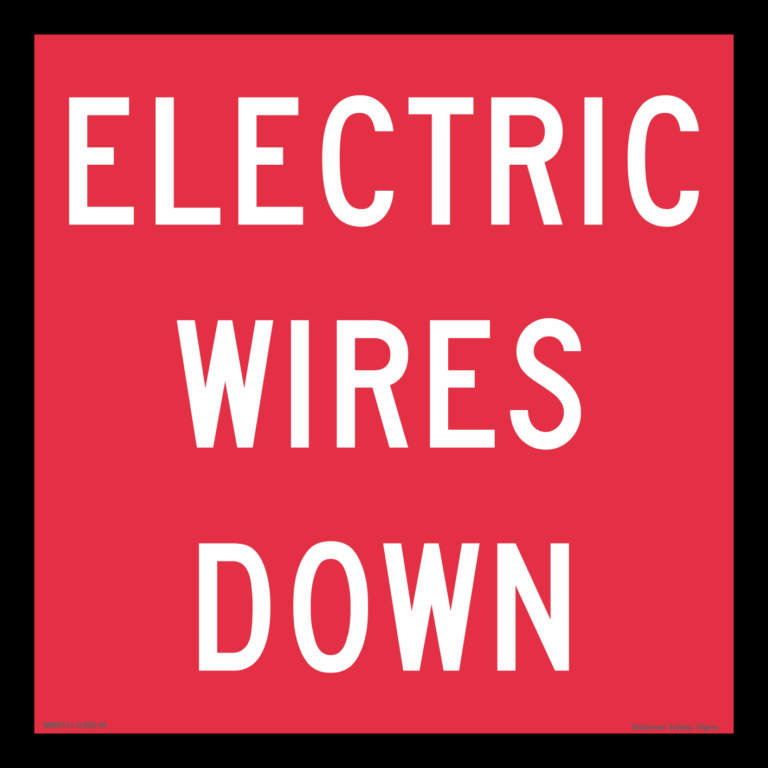 Multi Message Electric Wires Down Sign