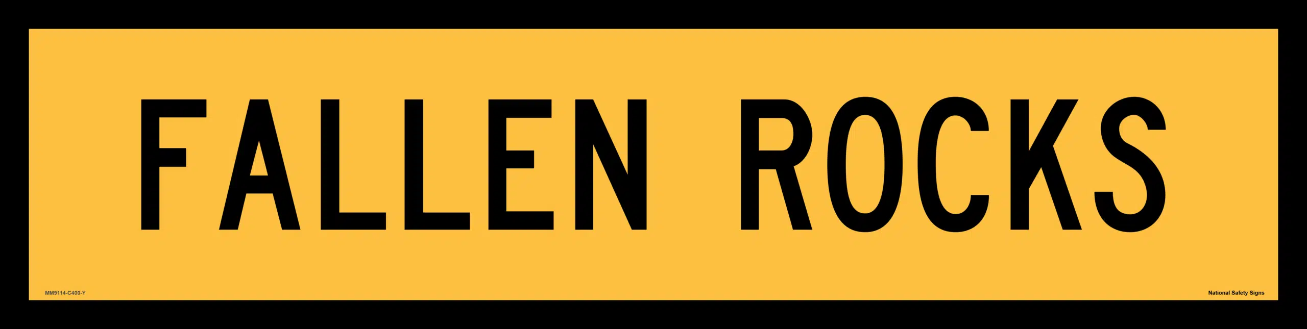 Multi Message sign Fallen Rocks 1200 x 300 MM9114