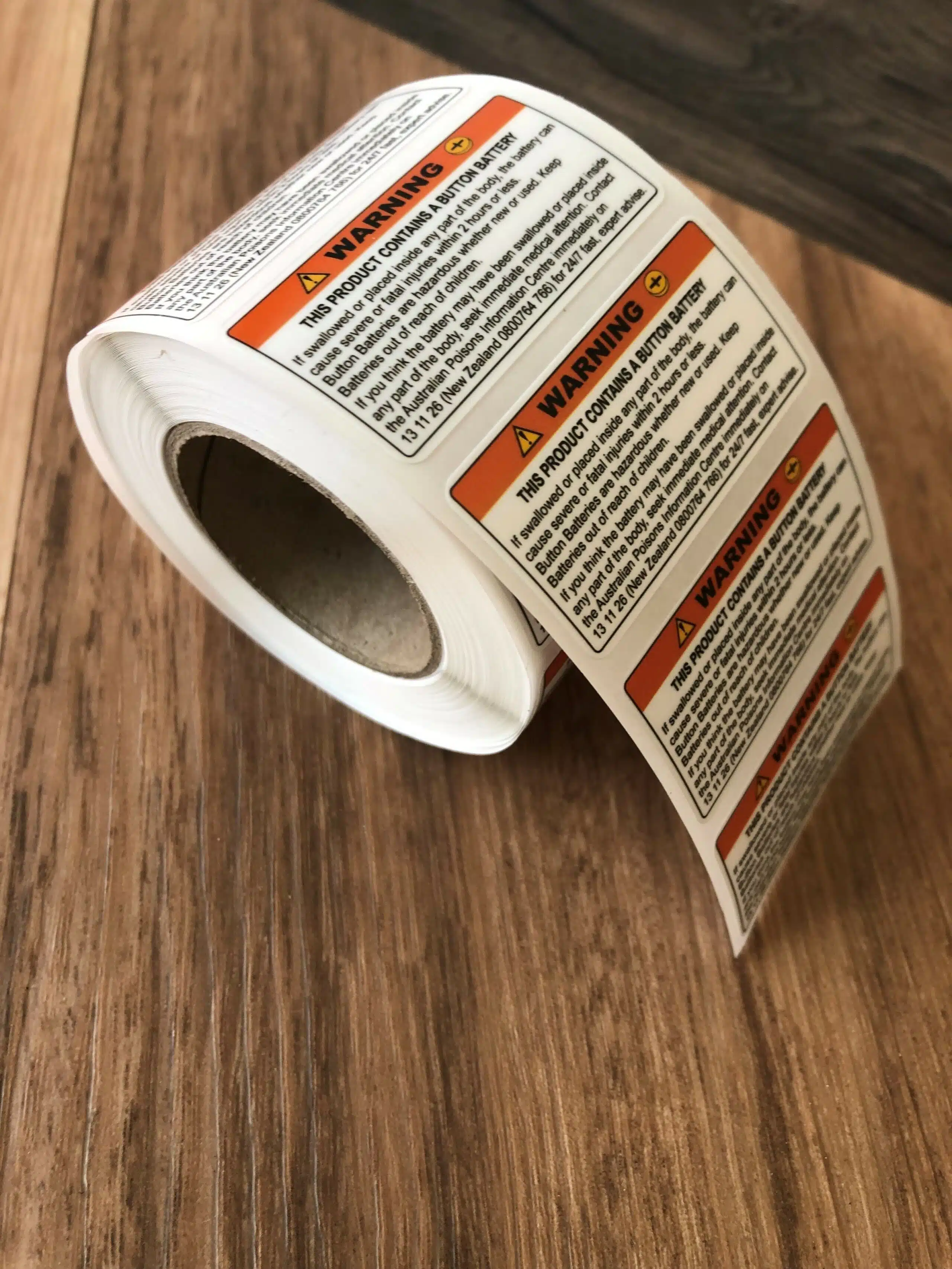 Button Battery Keep Out Of Reach Version 2 Sticker Roll of 500   IN16331 - Image 2