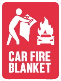 Car Fire Blanket sign         F14144