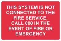 Call 000 in the event of Fire Emergency Sign  F14146