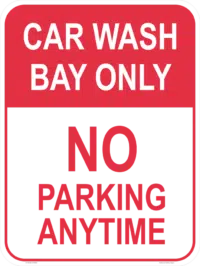 Car Wash Bay only Sign     IN16332