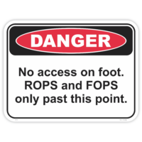 Danger no access on foot safety sign - AS1319 compliant, National Safety Signs Australia