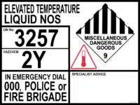 Emergency Information Panel Elevated Temperature H1593