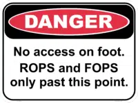 Danger No Access on foot Sign D10385