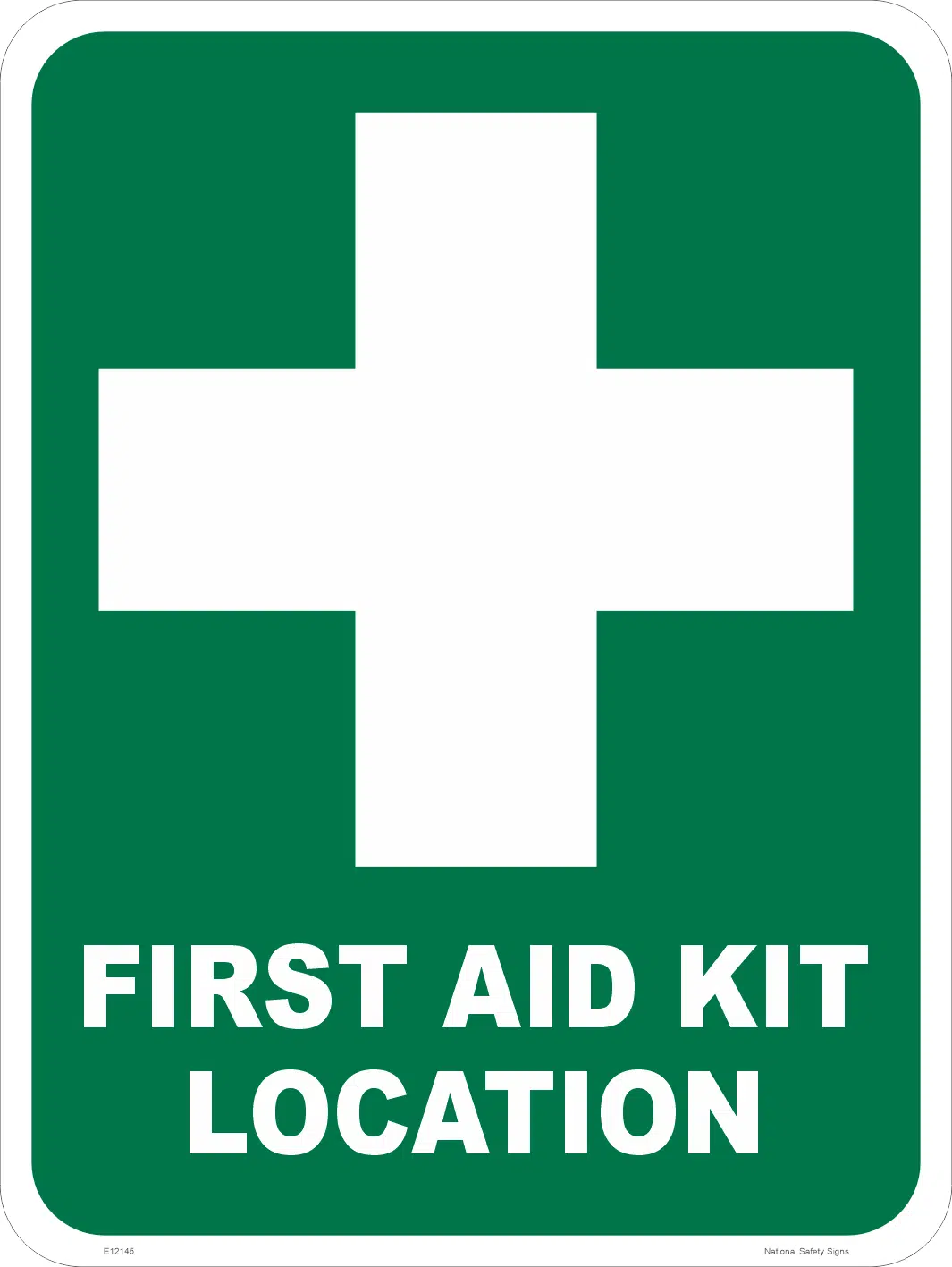 First Aid Kit Location sign E12145