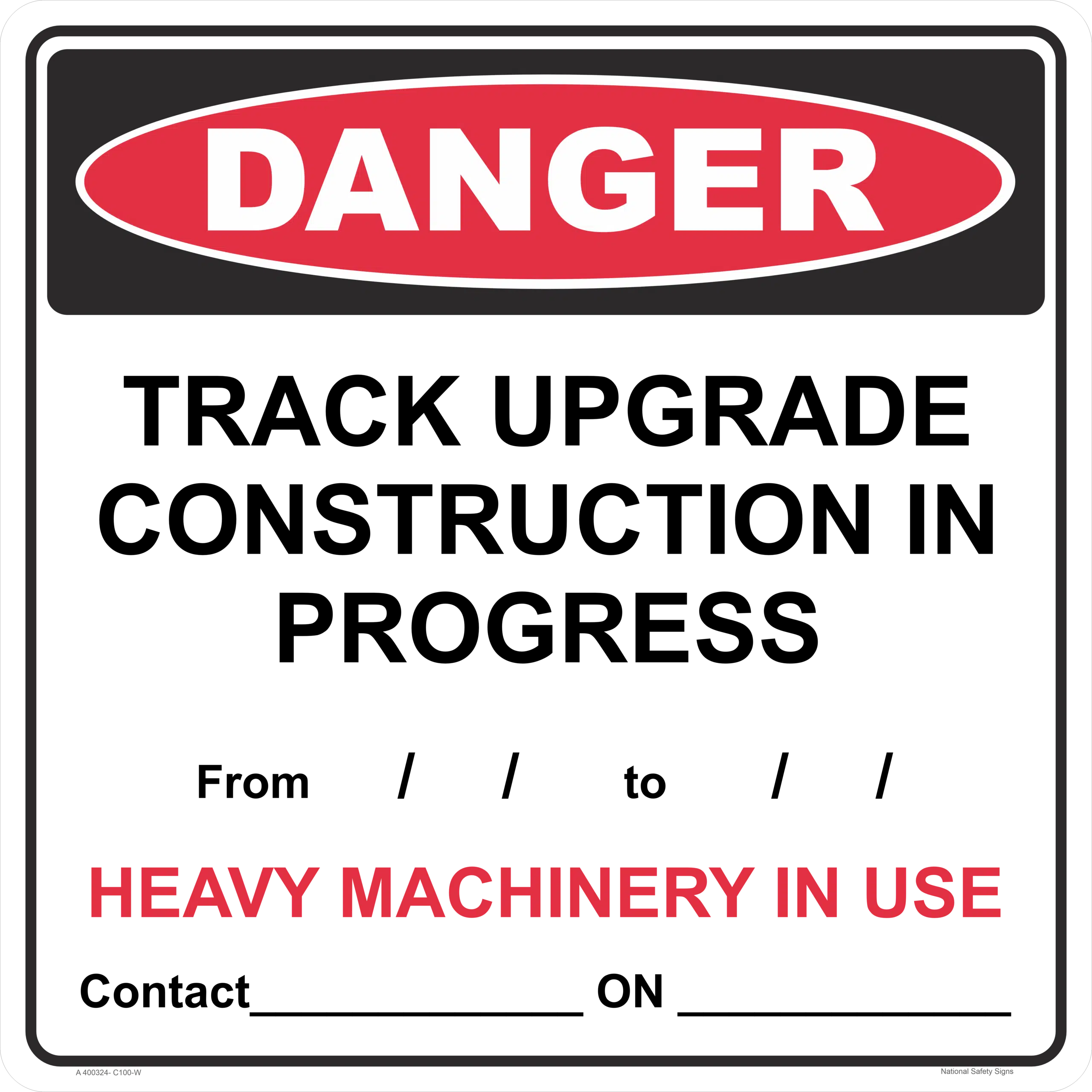 Track Upgrade Sign and Stand Combo A400324 - Image 2