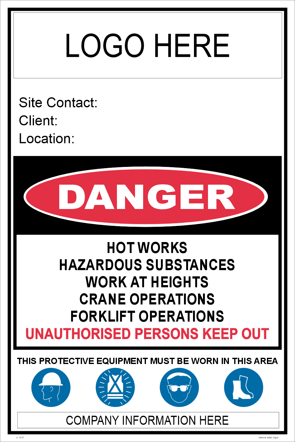 Site Hazard Sign - National Safety Signs