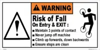 Risk of Fall Sticker W30345