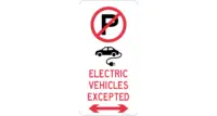 No Parking - Electric Vehicles Excepted RD598