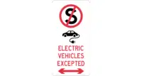 No Stopping - Electric Vehicles Excepted RD599