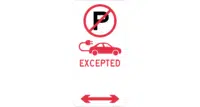 No Parking - Electric Vehicles Excepted NSW RD602