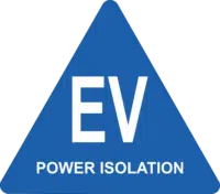 EV Power Isolation sign  RD603