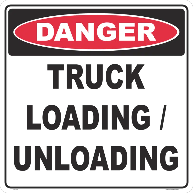 Truck Loading/unloading Sign and Stand Combo - National Safety Signs