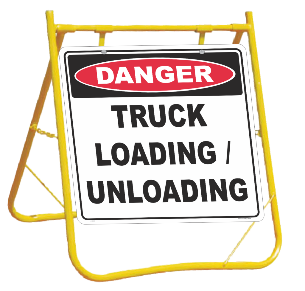 Truck Loading/unloading Sign and Stand Combo - National Safety Signs
