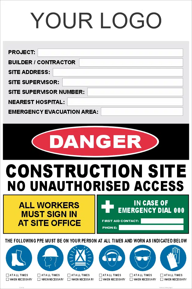 Construction Site Signage  C19109