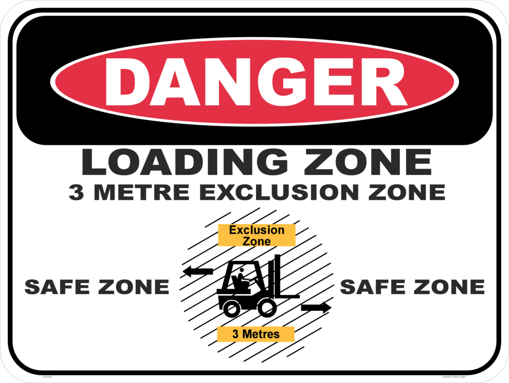 3 Metre Loading Zone danger sign