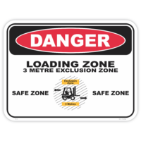 Danger 3m exclusion zone safety sign - AS1319 compliant, National Safety Signs Australia