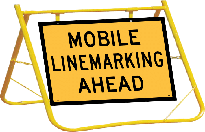 Mobile Linemarking Ahead Sign and Stand Combo A400334