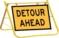 Detour Ahead Sign and Stand Combo A400336
