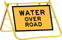 Water over Road Sign and Stand Combo A400339