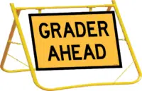 Grader Ahead Sign and Stand Combo A400340