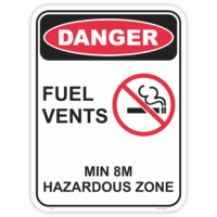 Danger fuel vents safety sign - AS1319 compliant, National Safety Signs Australia