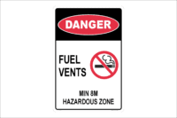 Danger Fuel Vents Sign   D10390