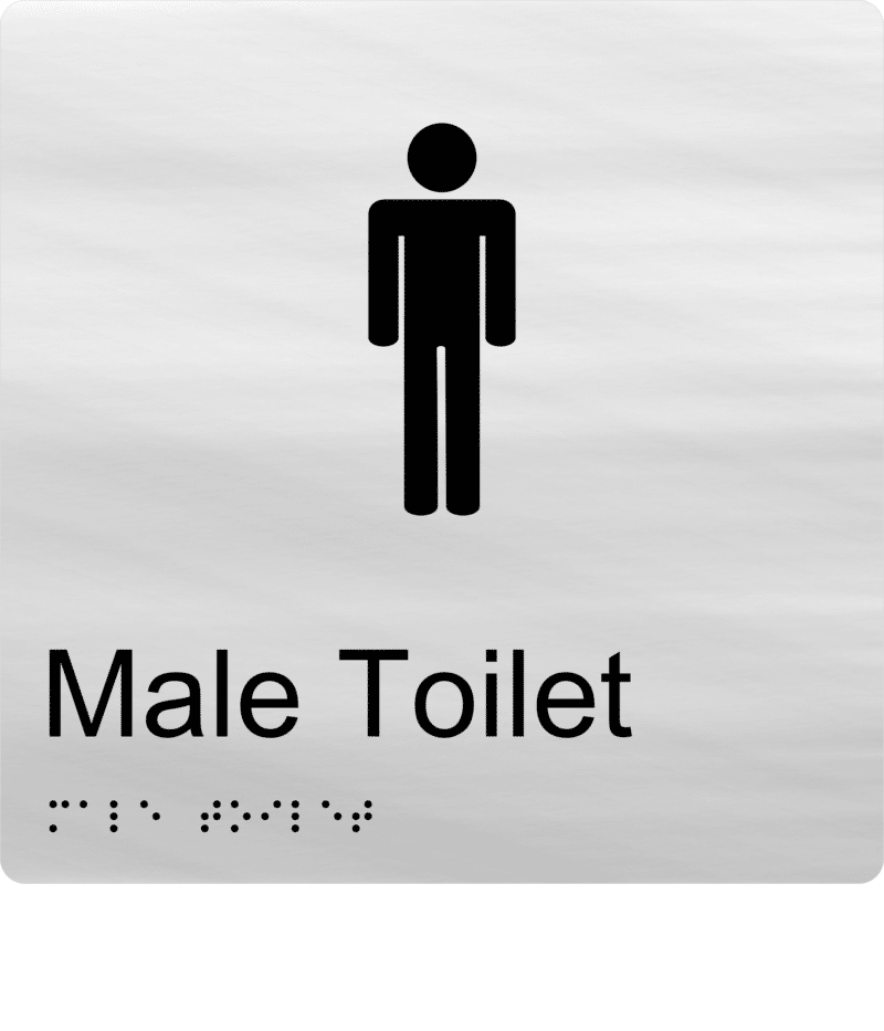 Male Toilet BT01 Braille Sign - Image 3