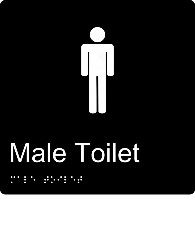 Male Toilet BT01 Braille Sign - Image 2