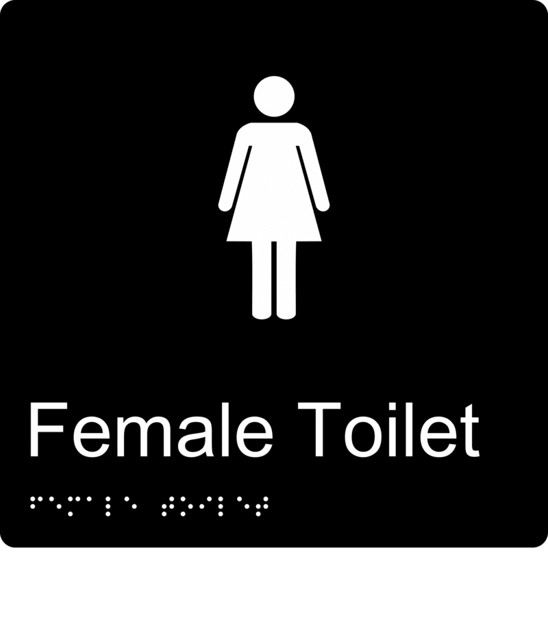 Female Toilet BT02 Braille Sign - Image 2