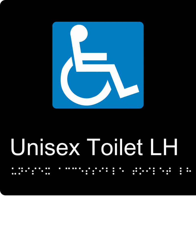 Disabled Toilet LH BT03 Braille Sign - Image 2