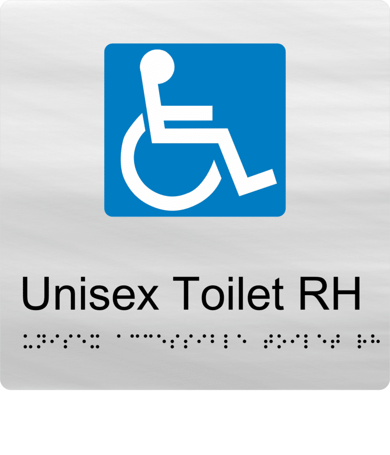 Disabled Toilet RH BT04 Braille Sign - Image 3