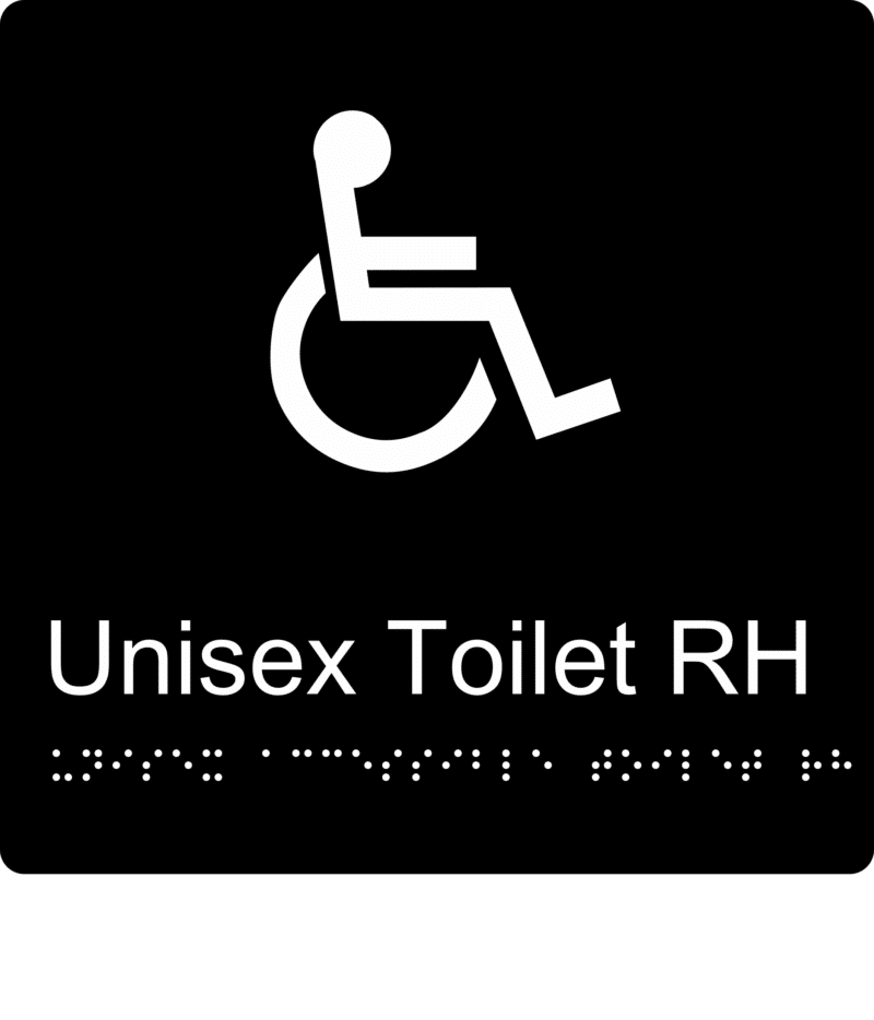Disabled Toilet RH BT04 Braille Sign - Image 2