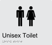 Unisex Toilet BT06 Braille Sign