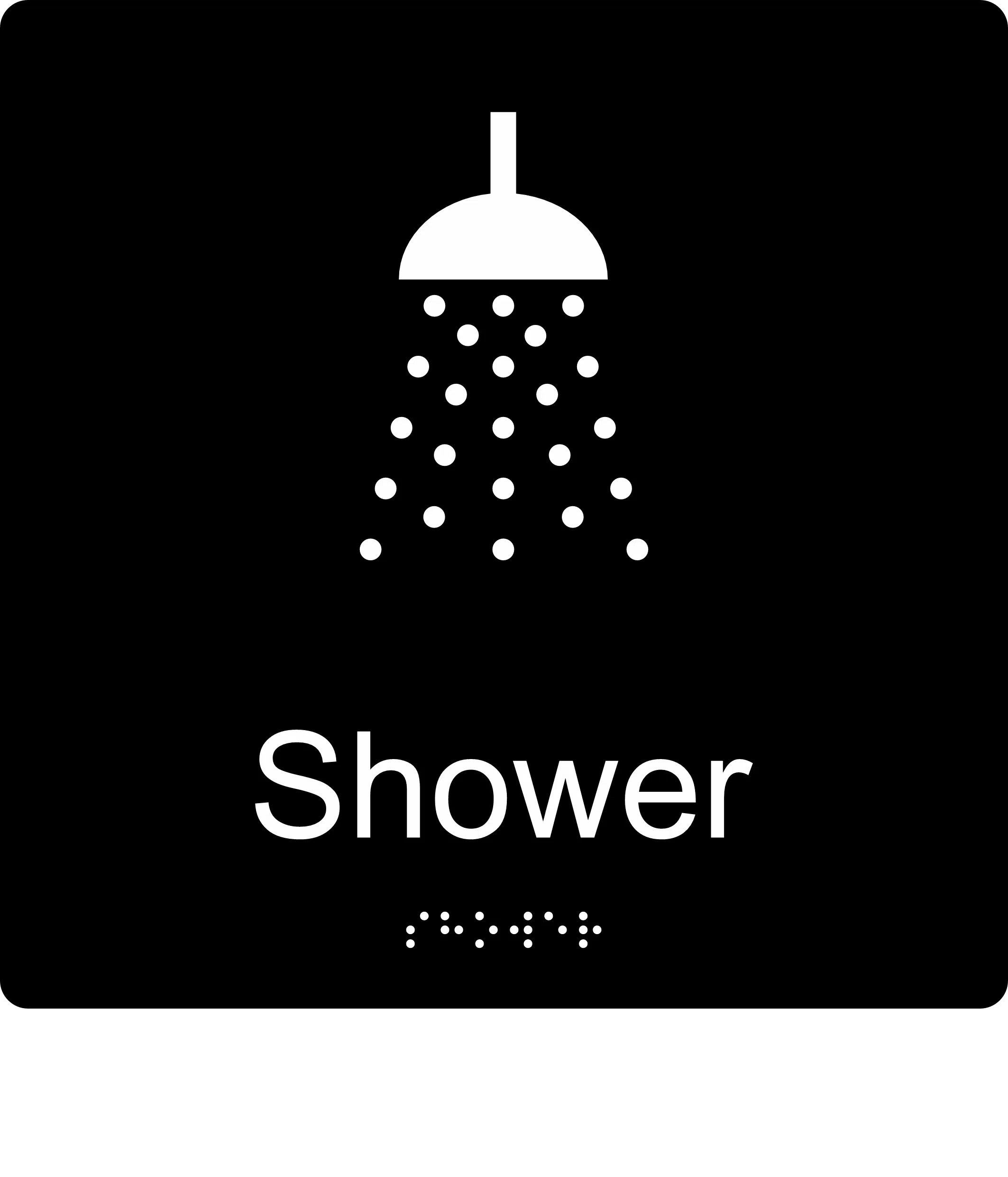 Shower BT07 Braille Sign - Image 2