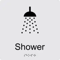 Shower BT07 Braille Sign