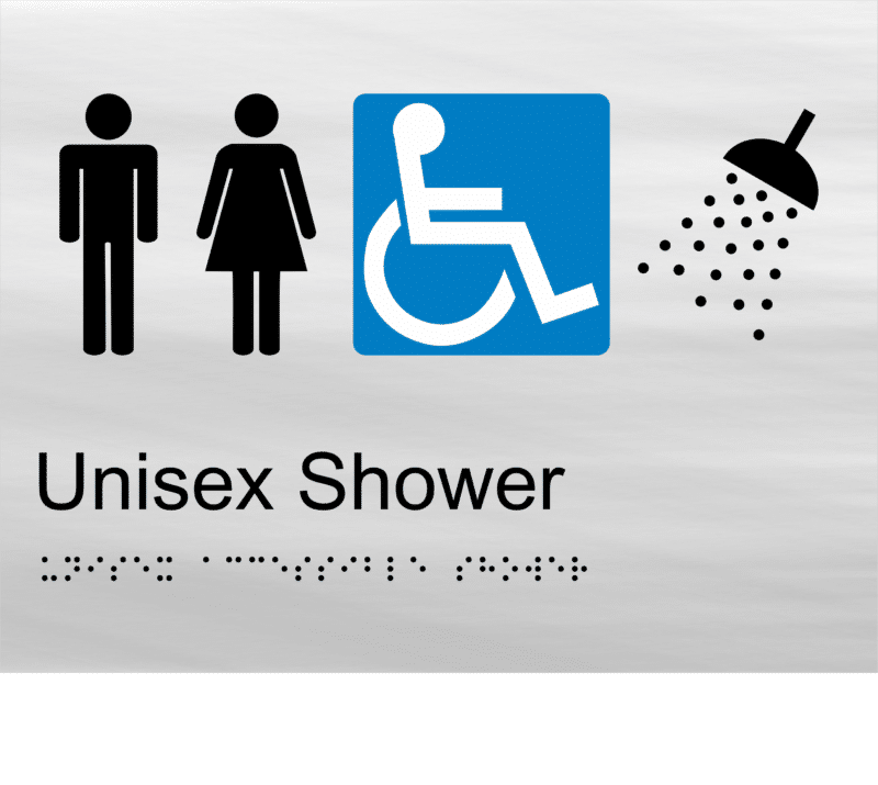 Unisex Disabled Shower BT09 Braille Sign - Image 3